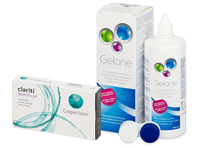 Clariti Multifocal (6 čoček) + roztok Gelone 360 ml