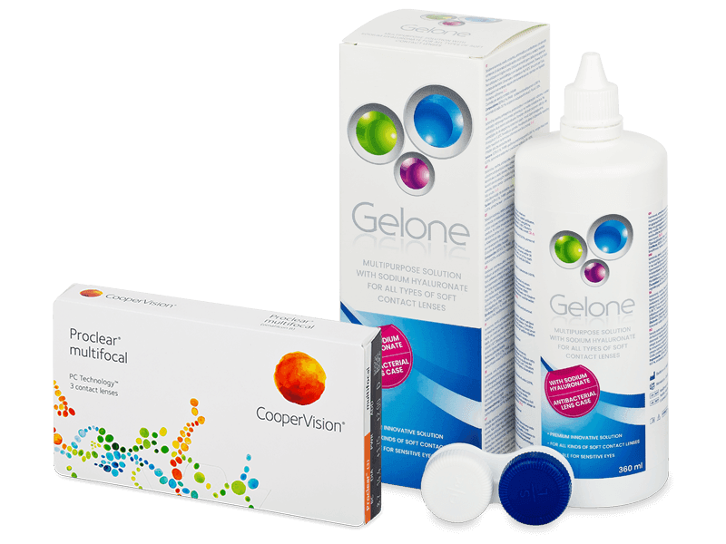 Proclear Multifocal (3 čočky) + roztok Gelone 360 ml