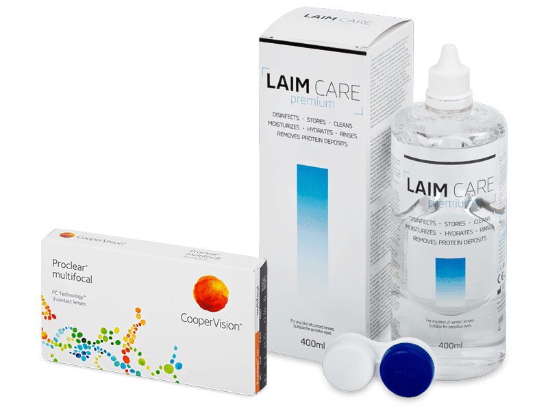 Proclear Multifocal (3 čočky) + roztok Laim Care 400 ml