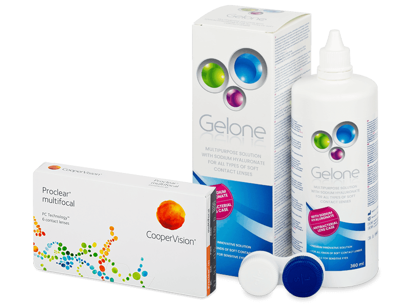 Proclear Multifocal (6 čoček) + roztok Gelone 360 ml
