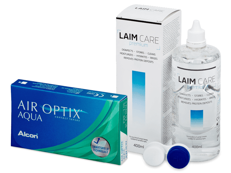 Air Optix Aqua (6 čoček) + roztok Laim Care 400 ml