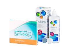PureVision 2 for Astigmatism (3 čočky) + roztok Gelone 360 ml