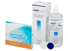 PureVision 2 for Astigmatism (3 čočky) + roztok Laim-Care 400 ml