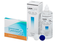 PureVision 2 for Astigmatism (3 čočky) + roztok Laim Care 400 ml