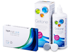 TopVue Air for Astigmatism (3 čočky) + roztok Gelone 360 ml