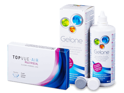 TopVue Air Multifocal (3 čočky) + roztok Gelone 360 ml