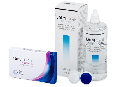 TopVue Air Multifocal (3 čočky) + roztok Laim Care 400 ml