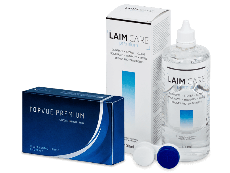 TopVue Premium (12 čoček) + roztok Laim Care 400 ml