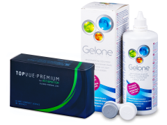 TopVue Premium for Astigmatism (6 čoček) + roztok Gelone 360 ml