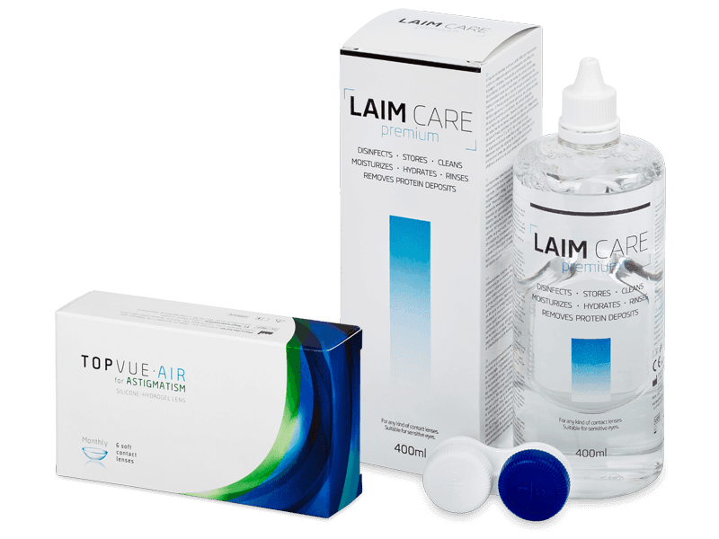 TopVue Air for Astigmatism (6 čoček) + roztok Laim Care 400 ml