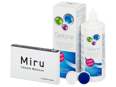 Miru 1month Menicon (6 čoček) + roztok Gelone 360 ml