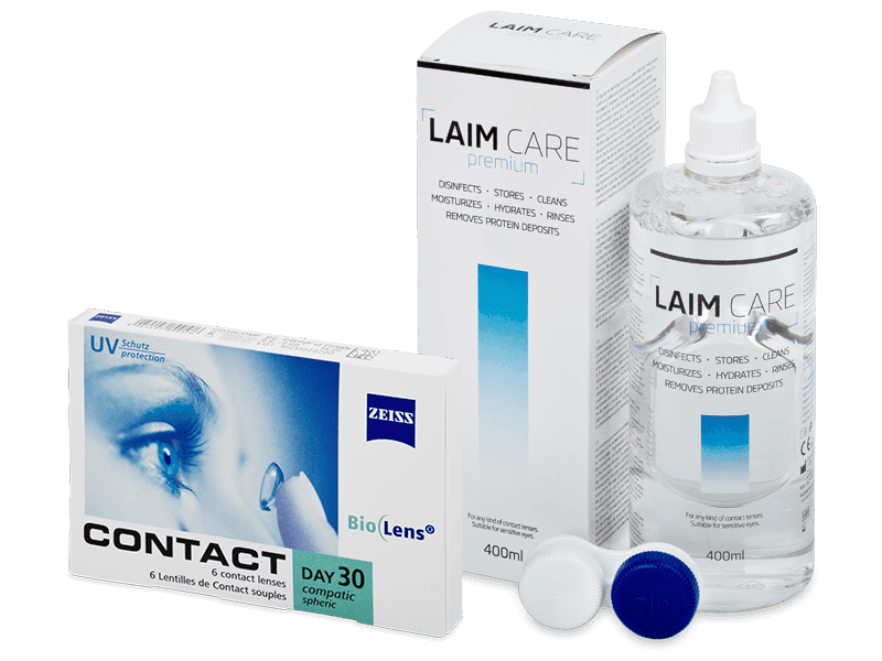 Carl Zeiss Contact Day 30 Compatic (6 čoček) + roztok Laim Care 400 ml