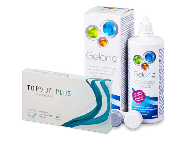 TopVue Plus (6 čoček) + roztok Gelone 360 ml