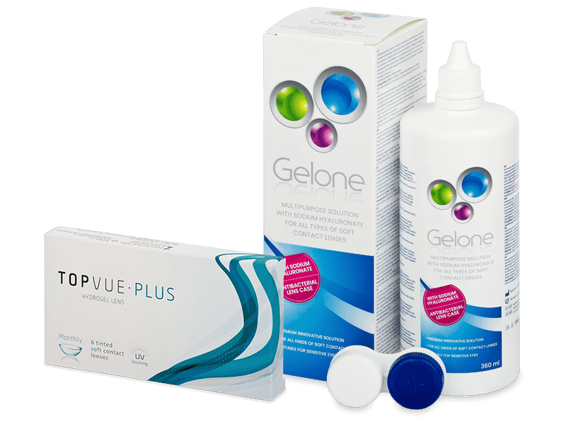 TopVue Plus (6 čoček) + roztok Gelone 360 ml