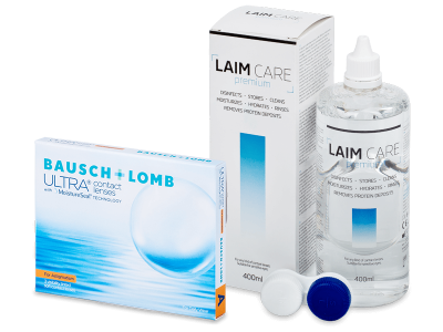 Bausch + Lomb ULTRA for Astigmatism (3 čočky) + roztok Laim Care 400 ml