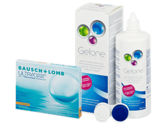 Bausch + Lomb ULTRA for Astigmatism (3 čočky) + roztok Gelone 360 ml