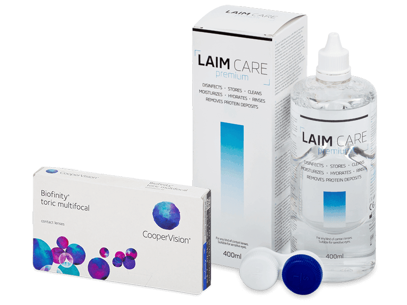 Biofinity Toric Multifocal (3 čočky) + roztok Laim Care 400 ml