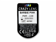 CRAZY LENS - Barbie Pink - dioptrické jednodenní (2 čočky)