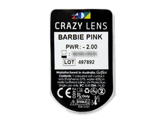 CRAZY LENS - Barbie Pink - dioptrické jednodenní (2 čočky)