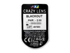 CRAZY LENS - Black Out - dioptrické jednodenní (2 čočky)