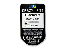 CRAZY LENS - Black Out - dioptrické jednodenní (2 čočky)
