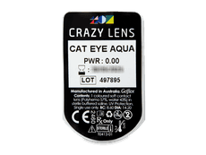 CRAZY LENS - Cat Eye Aqua - nedioptrické jednodenní (2 čočky)