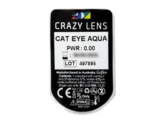 CRAZY LENS - Cat Eye Aqua - nedioptrické jednodenní (2 čočky)