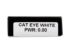CRAZY LENS - Cat Eye White - nedioptrické jednodenní (2 čočky)