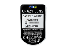 CRAZY LENS - Cat Eye White - nedioptrické jednodenní (2 čočky)
