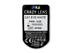 CRAZY LENS - Cat Eye White - nedioptrické jednodenní (2 čočky)