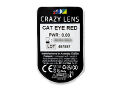 CRAZY LENS - Cat Eye Red - nedioptrické jednodenní (2 čočky)