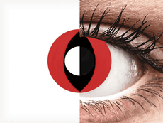CRAZY LENS - Cat Eye Red - nedioptrické jednodenní (2 čočky)