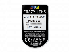 CRAZY LENS - Cat Eye Yellow - nedioptrické jednodenní (2 čočky)