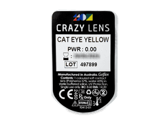 CRAZY LENS - Cat Eye Yellow - nedioptrické jednodenní (2 čočky)