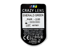 CRAZY LENS - Emerald Green - dioptrické jednodenní (2 čočky)