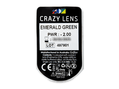 CRAZY LENS - Emerald Green - dioptrické jednodenní (2 čočky)