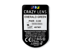CRAZY LENS - Emerald Green - nedioptrické jednodenní (2 čočky)