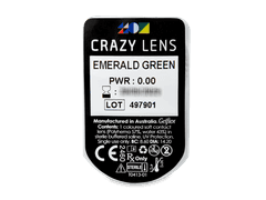 CRAZY LENS - Emerald Green - nedioptrické jednodenní (2 čočky)