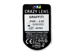 CRAZY LENS - Graffiti - dioptrické jednodenní (2 čočky)