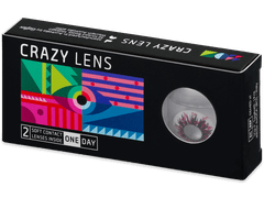 CRAZY LENS - Harlequin Black - nedioptrické jednodenní (2 čočky)