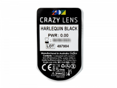CRAZY LENS - Harlequin Black - nedioptrické jednodenní (2 čočky)