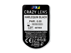 CRAZY LENS - Harlequin Black - nedioptrické jednodenní (2 čočky)