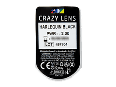 CRAZY LENS - Harlequin Black - dioptrické jednodenní (2 čočky)