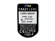 CRAZY LENS - Lord Snow - nedioptrické jednodenní (2 čočky)