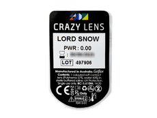 CRAZY LENS - Lord Snow - nedioptrické jednodenní (2 čočky)