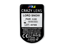 CRAZY LENS - Lord Snow - nedioptrické jednodenní (2 čočky)