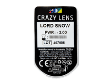 CRAZY LENS - Lord Snow - dioptrické jednodenní (2 čočky)