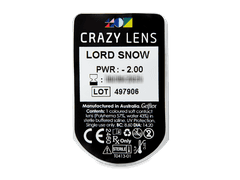 CRAZY LENS - Lord Snow - dioptrické jednodenní (2 čočky)