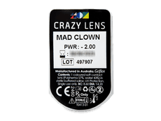 CRAZY LENS - Mad Clown - dioptrické jednodenní (2 čočky)