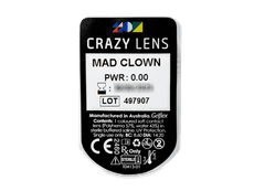 CRAZY LENS - Mad Clown - nedioptrické jednodenní (2 čočky)